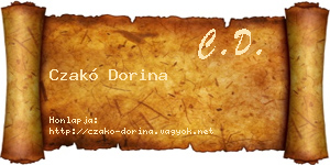 Czakó Dorina névjegykártya