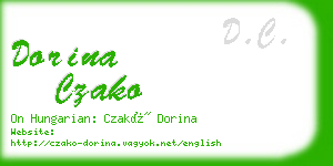dorina czako business card